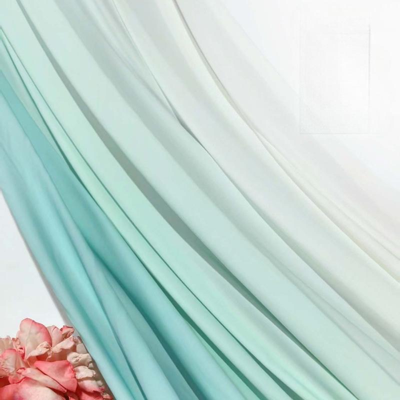 100x150cm Fashion Gradient Fabric Chiffon for Clothing Dresse Scarves Sewing Multicolor Translucent Cloth Needlework Soft Smooth