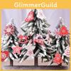 Unique 10pcs Wooden Christmas Tree Pendants For Enchanting Holiday Spirit