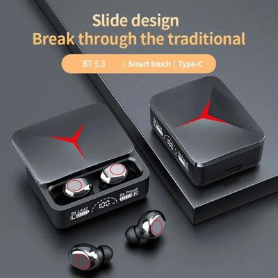 2025 Cuffie TWS M90 Originali Wireless Coperchio Scorrevole Auricolare Gaming Bluetooth 5.3 Auricolari Sportivi Cuffie Musicali Per Iphone Xiaomi