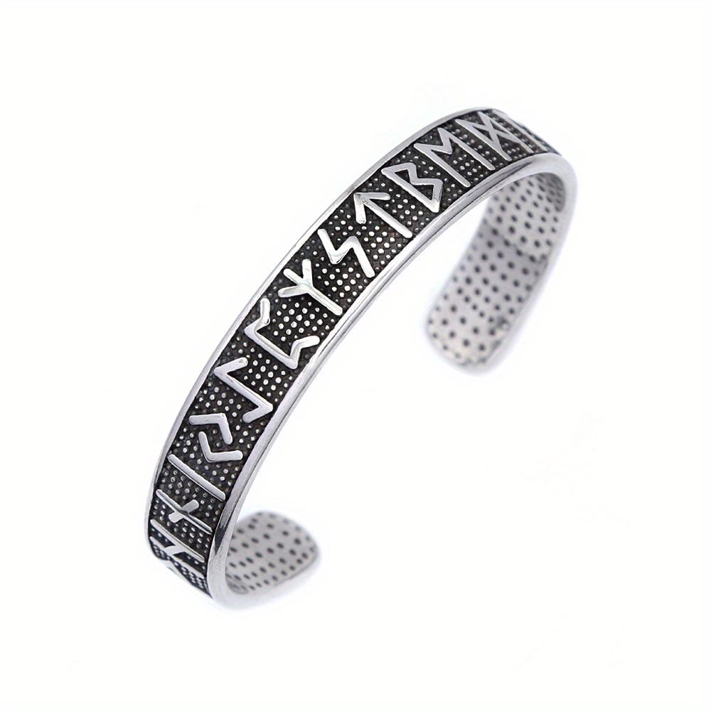 Nordic Vikings 304steel Bracelet for Men and Women, Runes Bracelet, Odin Compass, Bracelets, Fashion Jewelry