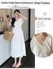 2026 Summer V-Neck Maternity Dress with Puff Sleeves - Slimming Design