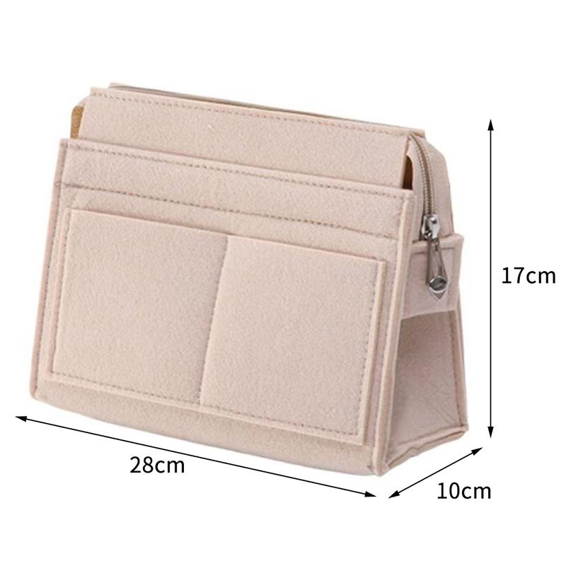 Purse Organizer Insert, Multi-Pocket Felt Bag Organizer For Handbag Tote Bag Purse Organizer