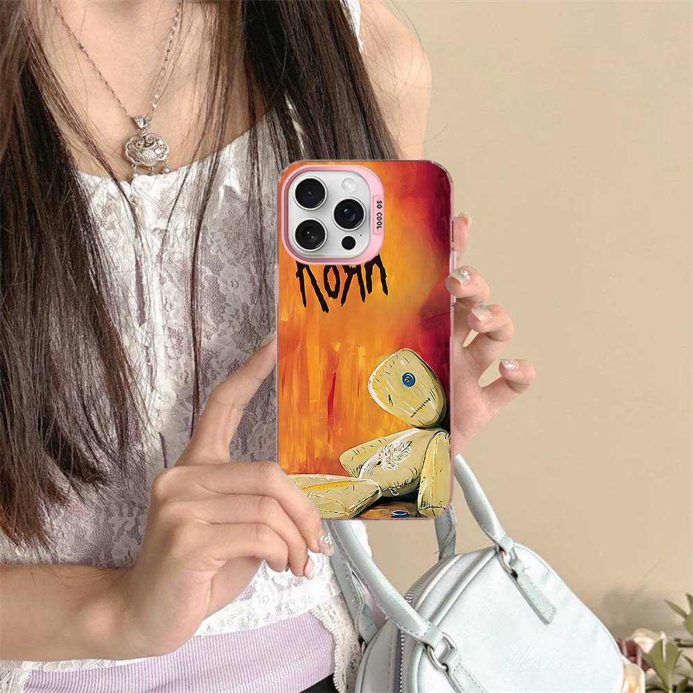 K-Korn Rock Band Colorful Phone Case For IPhone 17 16 15 14 13 12 11 Pro Max Plus Matte Cover