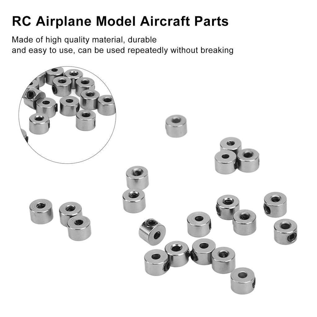 20Pcs Landing Gear Stopper Set Wheel Collar 2.1mm Stainless Steel Exquisite Craftsmanship RC Plane Model Aircraft Parts