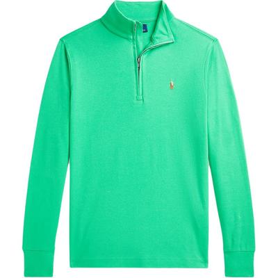 Polo Polohemd Logo Stickerei Halber Reißverschluss Stehkragen Langarm Kinder Oberteile 323952436-009
