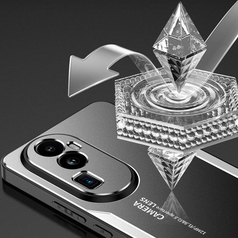 For Oppo Reno10 Pro+ 5G Case Aluminum Alloy Matte Back Phone Cover