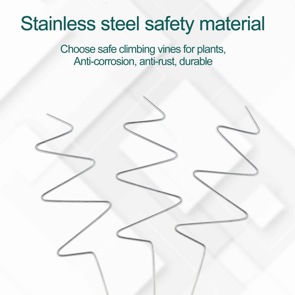 Stainless Steel Indoor Plant Support Clip 35CM Curved Vine Trellis for Potted Flowers