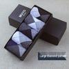 Men's Mid-Calf Cotton Socks - 5 Pairs Boxed Breathable, Sweat-Absorbent, Warm, Solid Colors for Autumn & Winter.