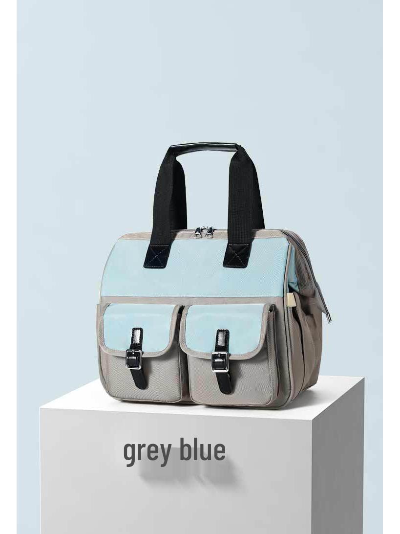 

New Fashion Lightweight Water-Repellent Mummy Bag with Large Compartments сірий колір/синій