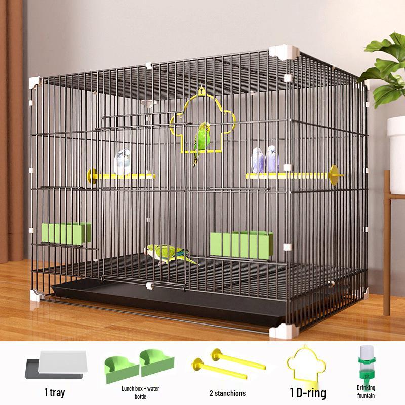 Extra Large Parrot & Budgie Cage with Accessories - Fits Cockatiels, Thrushes, Pigeons, White-eye Birds