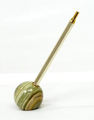 Takizawa Japanskprodusert Onyx penneholder sekskantet gull kulepenn og klikktype inkludert, 2-pakning Q-HU01-2