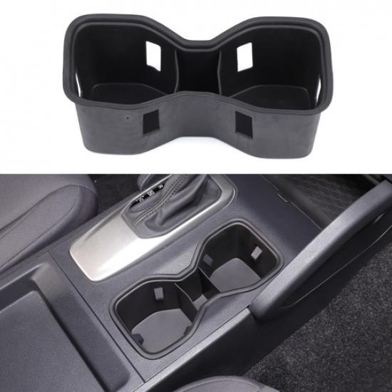 Black TPE Center Console Cup Holder Protector For Nissan Frontier +