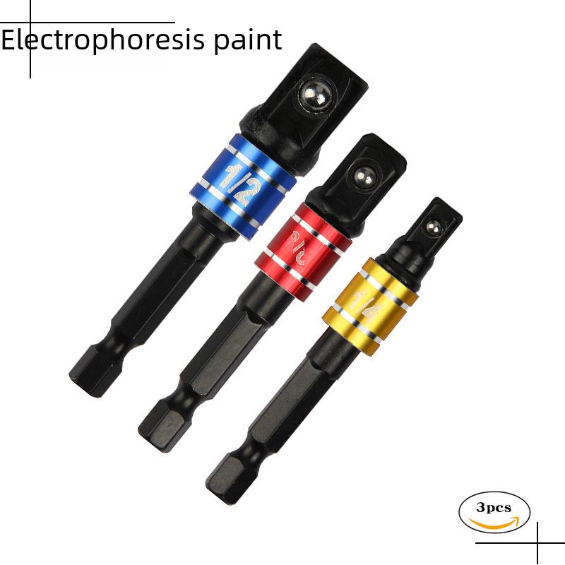 Xinsen Tuo 8pcs Steel Ball Hex Shank Socket Connectors with Color-coded Safety Bead, AD Conversion Extension Rods