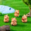 4-teilige Miniatur-Quokka-Baby-Skulptur Harz-Handwerk Schreibtisch-Dekorationen für Gartenlandschaftsgestaltung oder Sammlerstücke