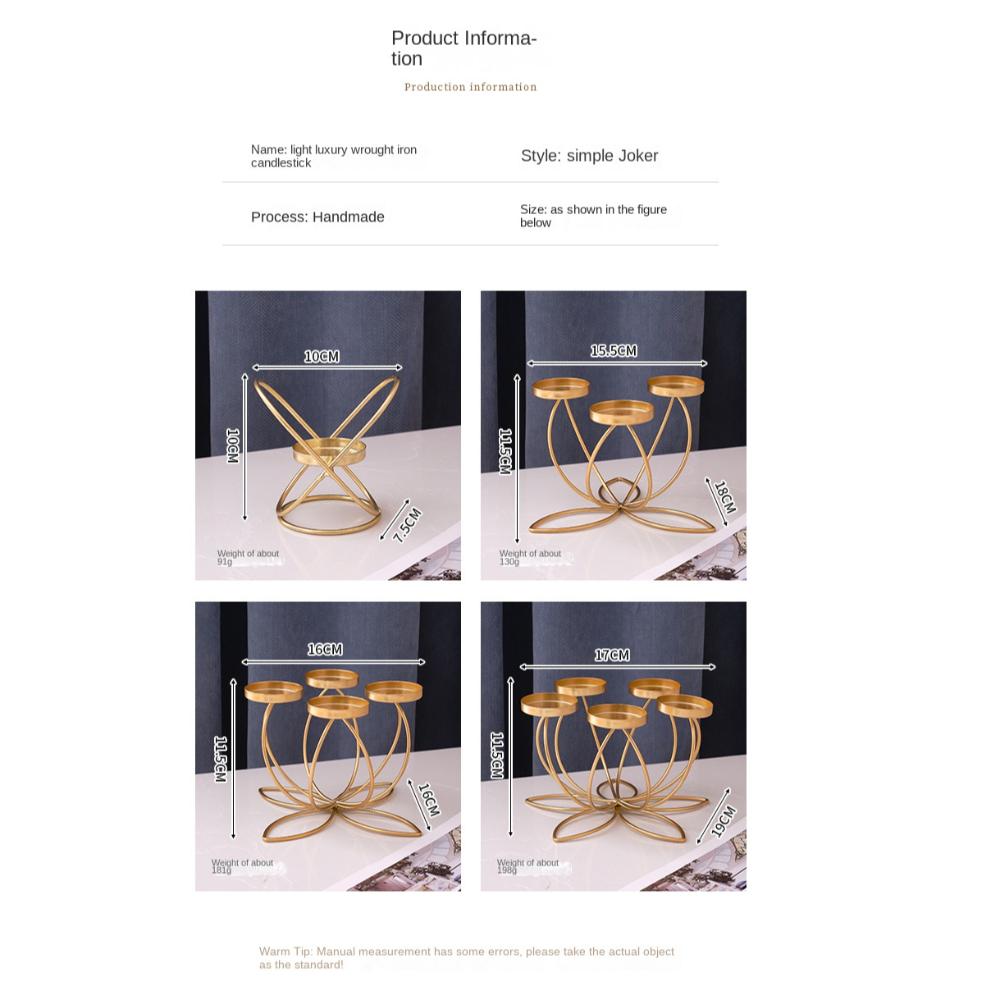 Decor Candlelight Dinner Props Iron Candle Stand Romantic Table Decoration  Bedroom