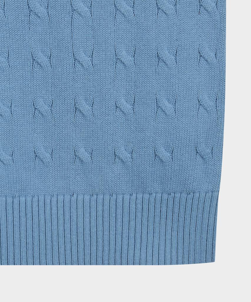 BROOKS BROTHERS Cotton Cable Crew Neck Sweater (Light Blue) (Bbwrmbg102)
