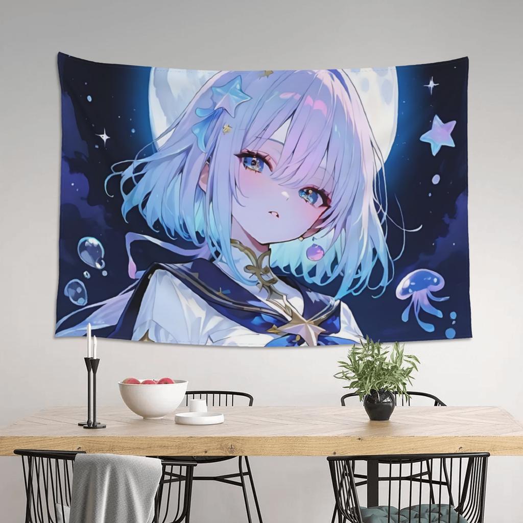 Japanese Style Anime Game Girl Tapestry Bedroom Decoration Wall Hanging Blanket Tapestry Cool Stuff For Room