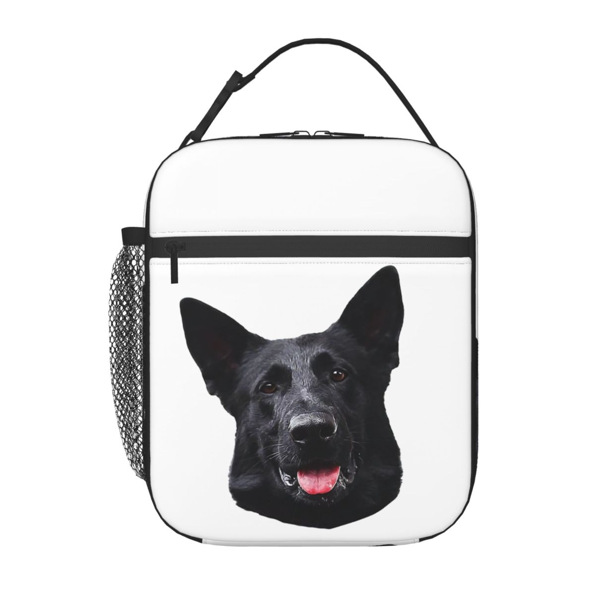 Zwarte Duitse Herder Hond - Prachtige Geïsoleerde Lunchtas voor Vrouwen Kinderen Draagbare Voedseldozen Thermische Lunchbox Tote One Size