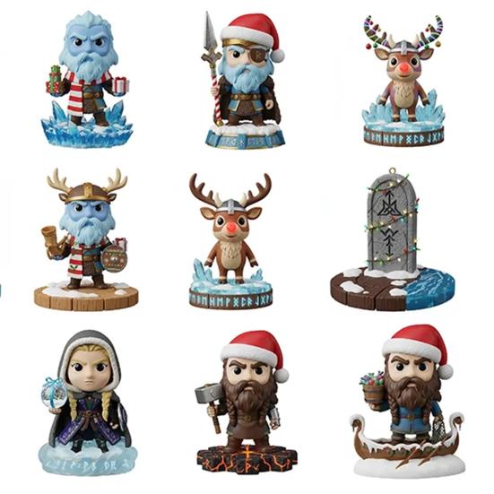 Jul Mytisk Jul Adventskalender Tecknad Figur 24 Dagar Jul Nedräkningskalender Hem Kontor Bokhylla Skrivbordsdekoration Julklapp