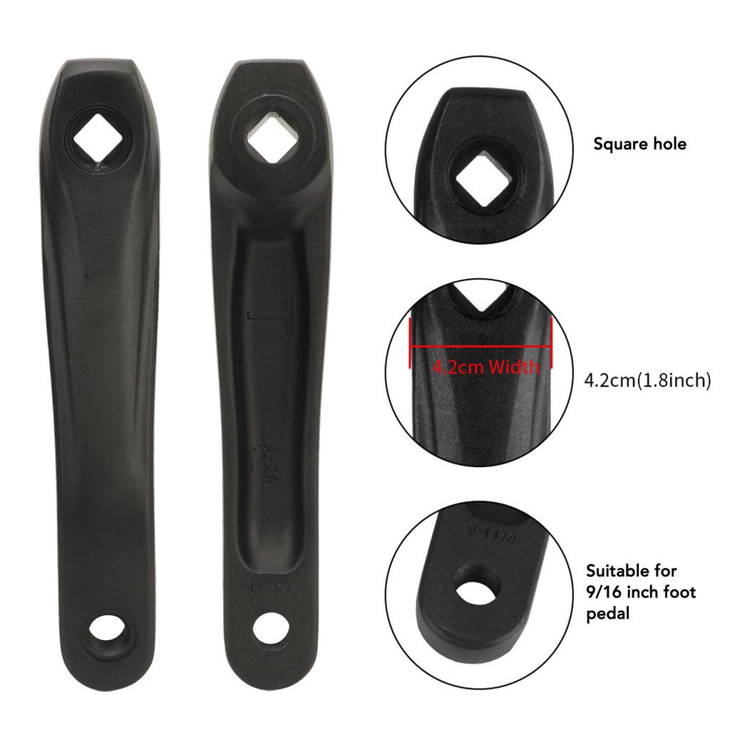 104 BCD Mountain Bike Single Speed Crankset 36T Square Hole Crank Positive Negative Teeth Single Disc 7‑12 Speed Modification Accessories