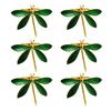 Dragonfly Napkin Ring Metal Springtime Napkin Holder Green Dragonfly Napkin Ring for Table Settings Wedding Holiday Dinners Decoration