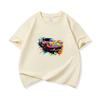 Graffiti Sports Car Graphic Tee Kids 100 Cotton Crew Neck Muticolor T Shirt Short Sleeve Breathable Top For Boys Girls Children