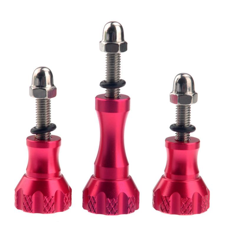 petite3Pcs Aluminum Thumb Knob Bolt Screw 2 Short + 1 Long For 7 6 5 4 Yi 4K Sjcam SJ4000 H9 Case Tripod Mount Cam Accessory