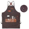 Waterproof Canvas Multi Pocket Barber Apron Men's and Women's Painting Work Clothes Anti Fouling Apron for Coffee