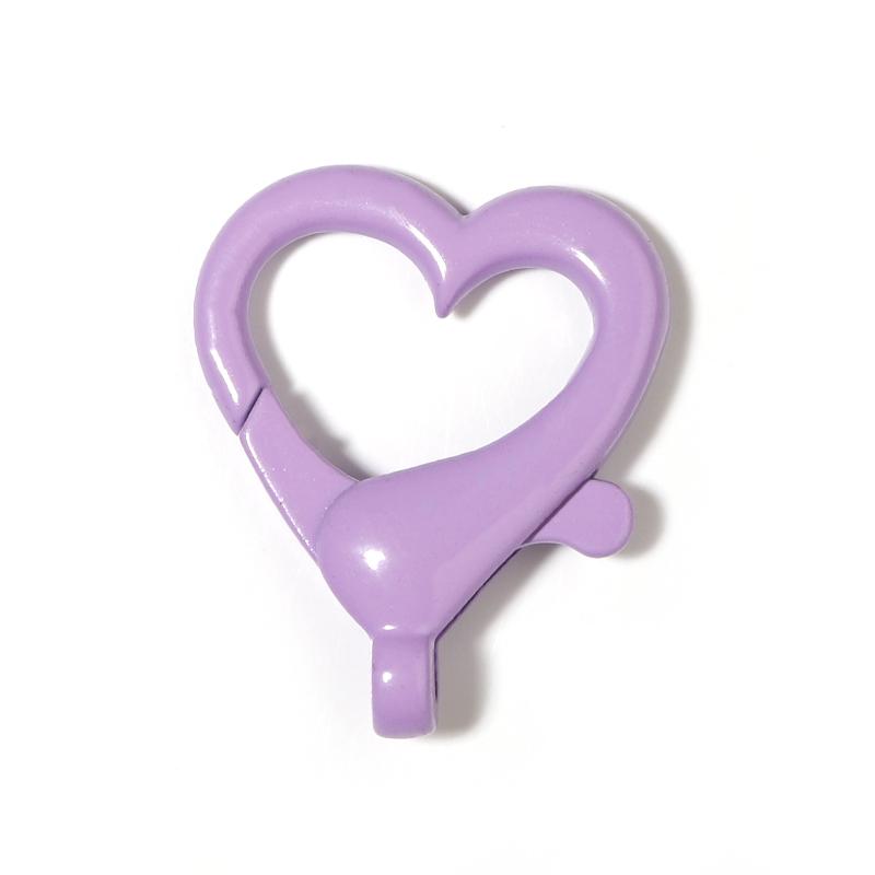 10Pcs/Lot Alloy Lobster Clasps Heart Shape Multicolor Key Chain Sping Buckle for Jewelry Making DIY Key Chains Bag Ornaments