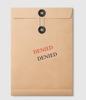 Printtoo Denied Self Inking Rubber Stamp Pre,Inked Office Stamp, Home Office Business Stationery, 38 X 14 Mm,