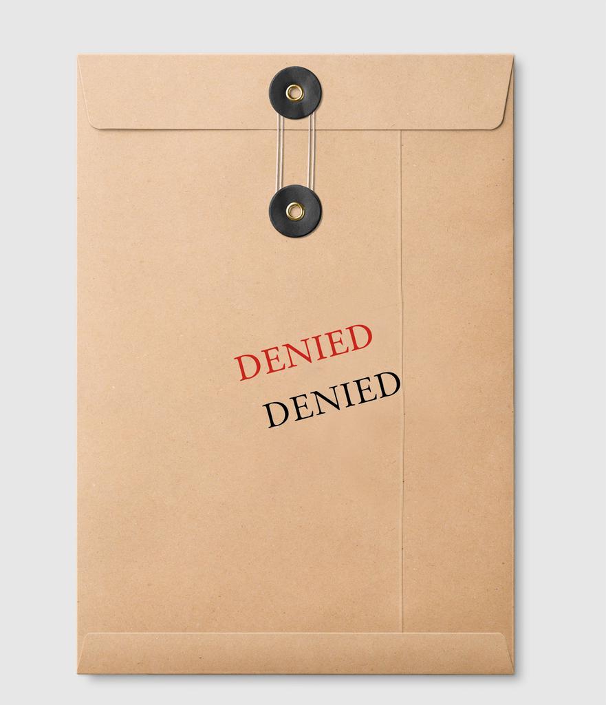 Printtoo Denied Self Inking Rubber Stamp Pre,Inked Office Stamp, Home Office Business Stationery, 38 X 14 Mm,