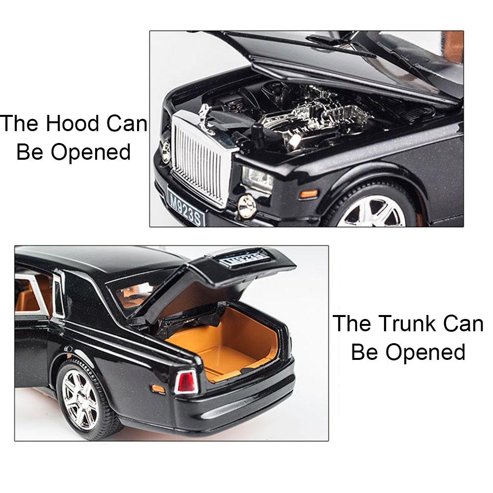 1:24 Rolls Royce Cullinan Masory Phantom Car Model Toy Alloy Body Diecast Metal SUV Models Simulation Sound Light Kids Presents