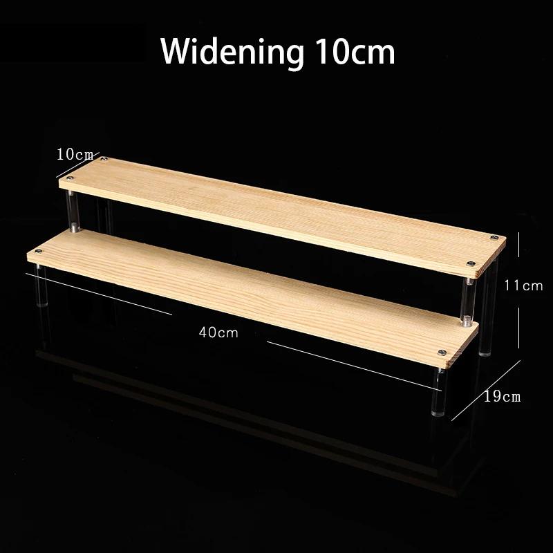 Acrylic Wooden Display Riser Stand for Funko POP Figures,Earring Ring Holder Cupcake Stand,Perfume Stand Organizer Display