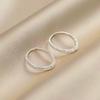 Elegant Women's Shimmering Hoop Earrings: High-End Geometric Studs