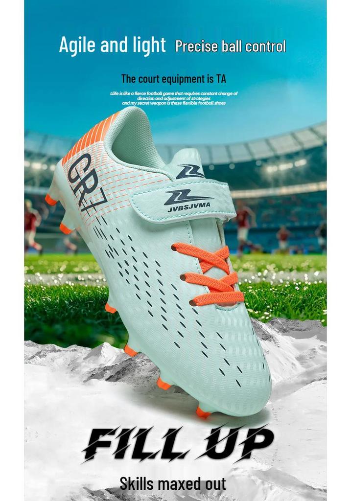 Chaussures de Football Cross New Falcon pour Enfants à Velcro, Crampons Longs Homme, Entraînement Femme, Compétition Pro Jeunesse