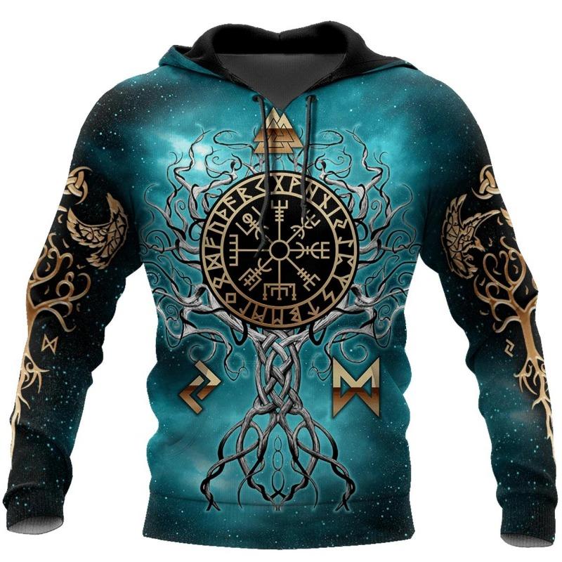 Men's And Women's Digital Terror Skull Street Suit Harajuku Jacket Men's Sports HoodieAmerican Style