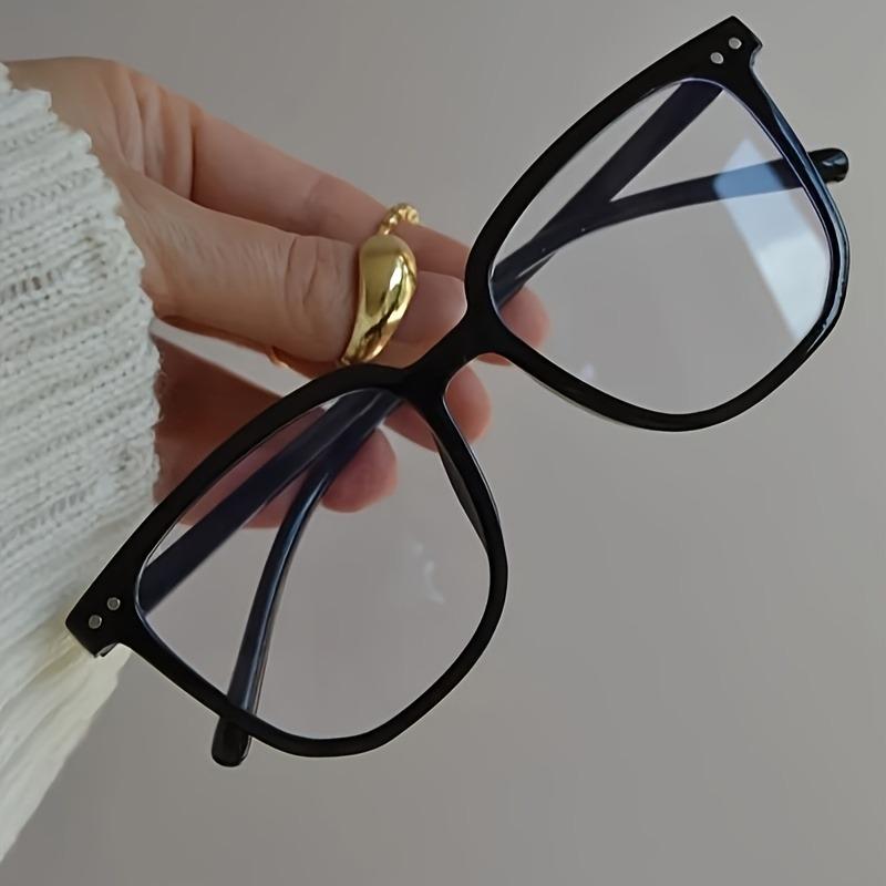 

4 шт. Оправа очков, блокирующих синий свет, Унисекс, Ретро, Художественная, Плоский верх, Модная, Круглое лицо, Подходит для мужчин и женщин