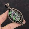 Ruby Zoisite Pendant Copper Wire Wrapped Pendant Dainty Ruby Zoisite Jewelry Handmade Gemstone Pendant Gift For Her Copper Wire Wrap Jewelry