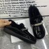Pantofi Plați de Iarnă pentru Femei Mărimi Mari Casual Femei Mullers Designer Pluș Mocasini pentru Femei Antiderapanți Pantofi pentru Femei