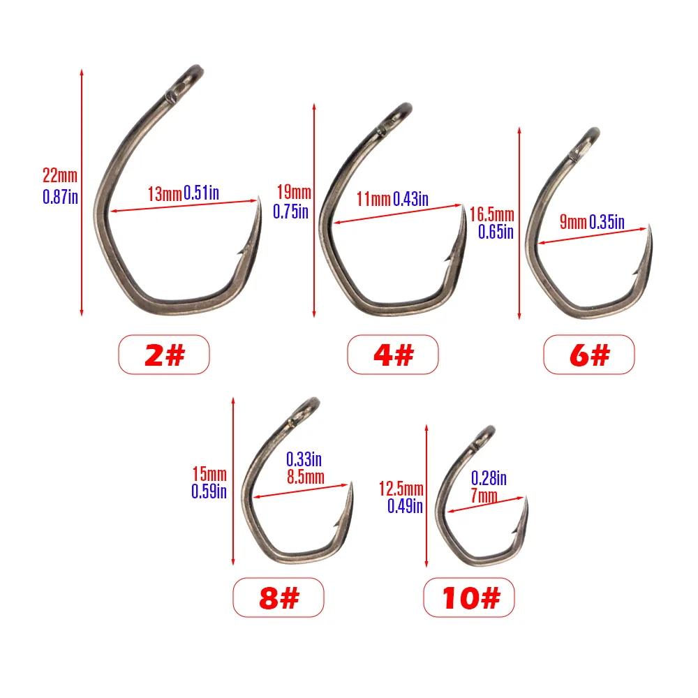 500 Pieces PTFE Coated High Carbon Stainless Steel Micro Barbed Fish Hook With Eye 8033 Fishing Accessories