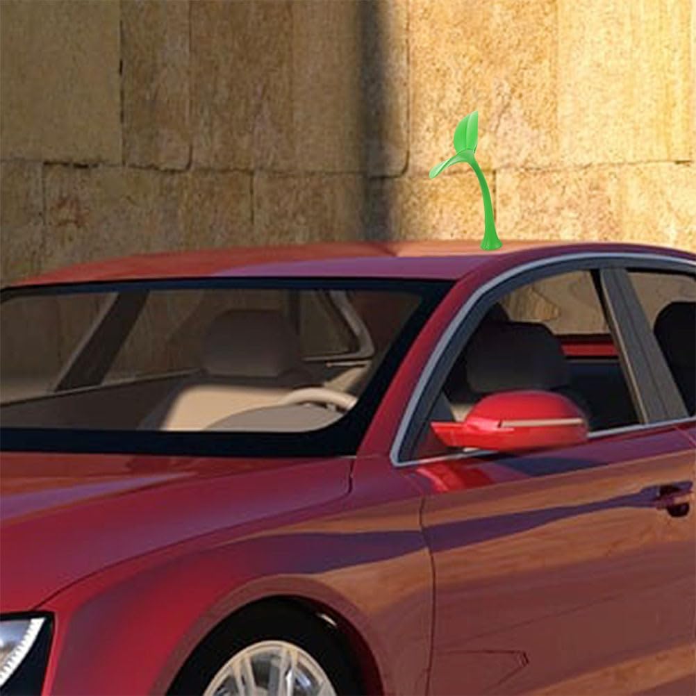 3Pcs 3D Roof Decoration Cute Bean Sprout Car Stickers for Fun Exterior Car Decor Easy Install Anti-Collision Design