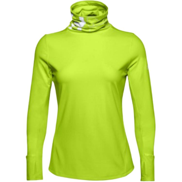 

Under Armour Футболка Qualifier ColdGear® Breathable High Neck Reflective Sports с длинным рукавом для бега, женская, зеленая 1356215-394 XS