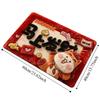 Cute Horse Pattern New Year Door Mat Red Bath Mat Soft Non-slip Door Carpet Home Decorations