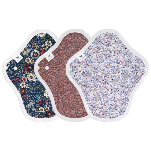 AENUANCE Cloth Pads, Absorbent Sanitary Pads, 3-Piece Set, Thick, 10cc Capacity, Small, Non-Waterproof, AESH-3P-V17