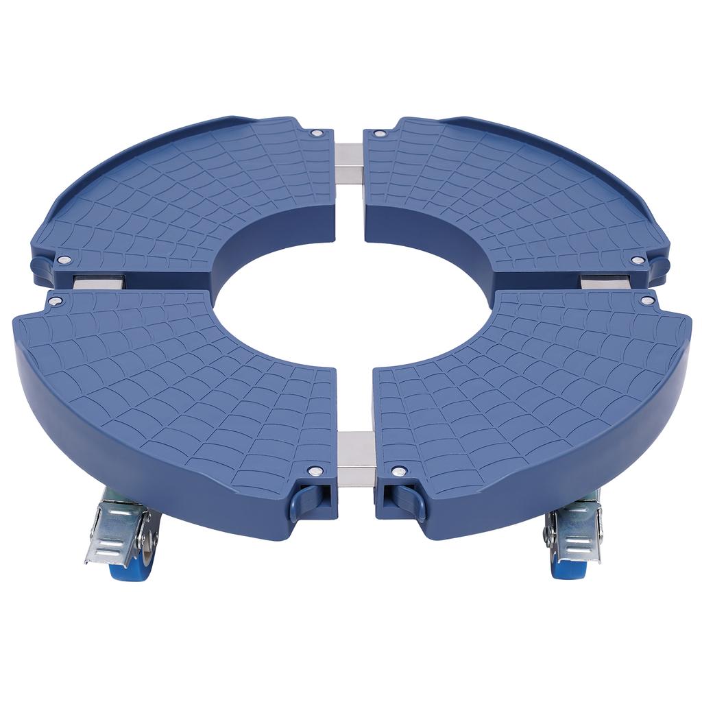 Tubular Round Telescopic Planter Base with Brakes Wheels, Heavy Duty Plant Caddy with 4 Twin Casters, 881lbs MAX Capacity