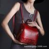Women'S Bag Backpack Leather Women'S Bag Style Retro Chinese Style Backpack Embossed