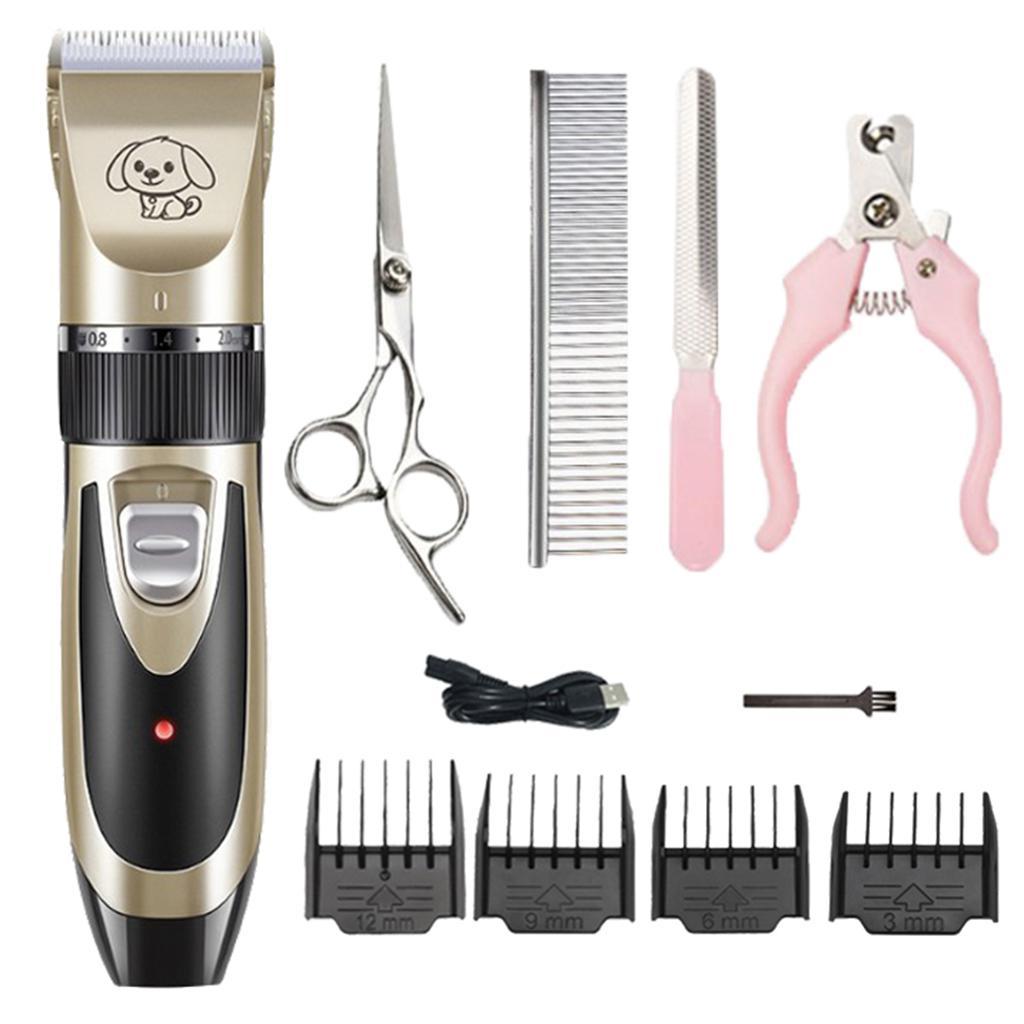 Pet Animal Hair Trimmer Kit Adjustable Cordless Pet Haircut Electric Shaver