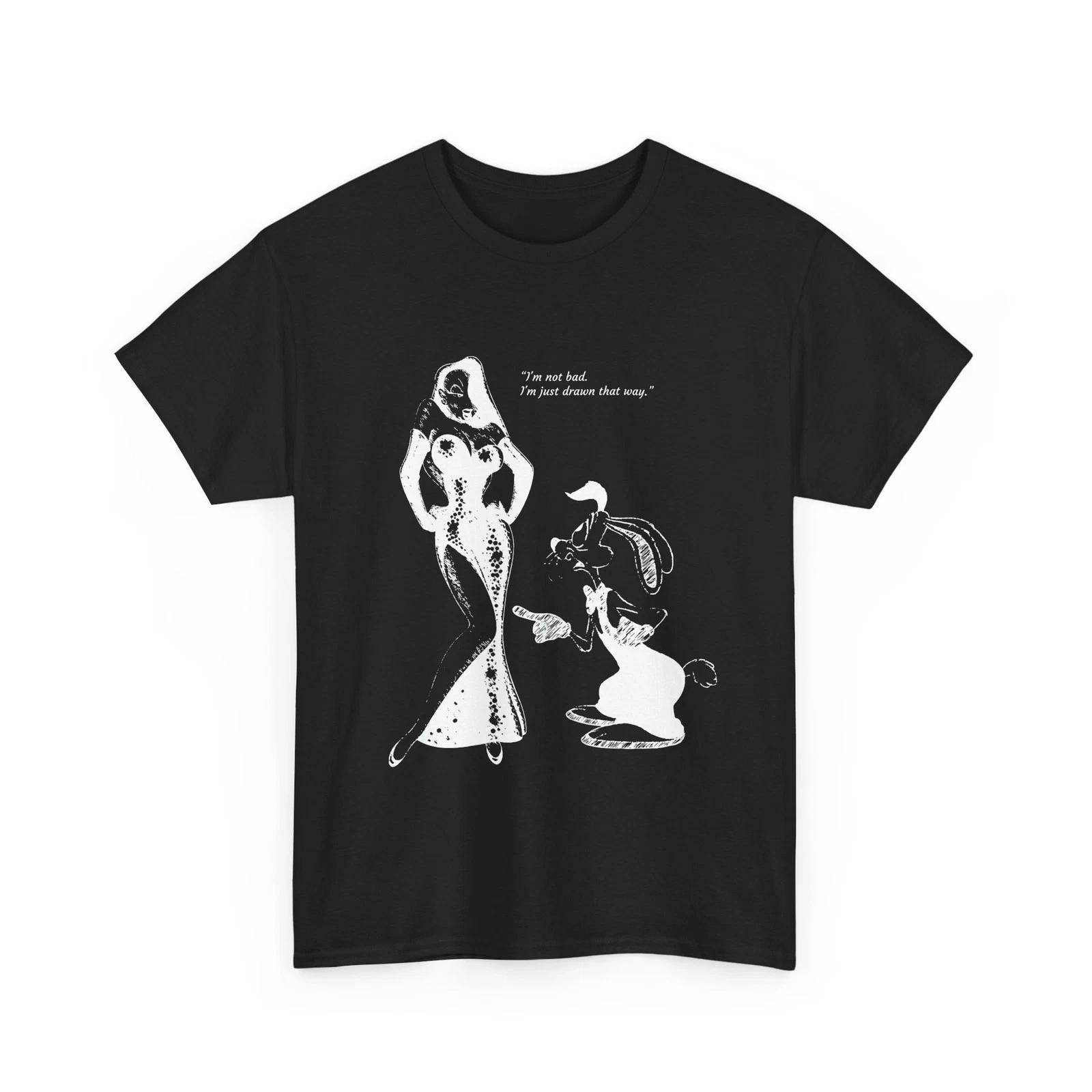 100% Cotton T-shirt Mens Tees Top Jessica Rabbit Roger Rabbit 100% cotton S