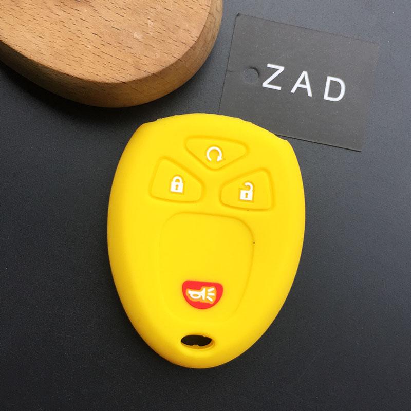 ZAD silicone rubber car key cover case set for Buick for GMC for Chevrolet for Cadillac PONTIAC SATURN Aura Impala 4 button key