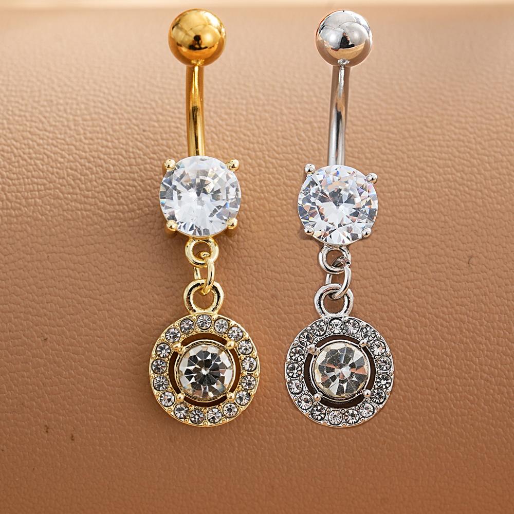 3/5 Reverse Crystals Faux Fake Belly Button Ring Belly Piercing Nombril Clip On Umbilical Navel Cartilage Clip Body Jewelry Gift
